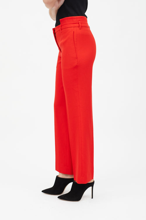 Givenchy Red Cut Out Waist Trouser