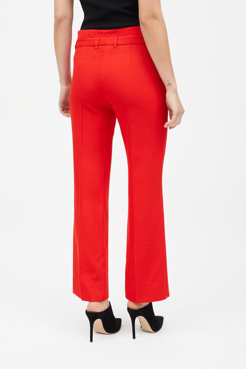 Givenchy Red Cut Out Waist Trouser