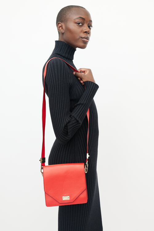 Givenchy Red Flap Leather Bag