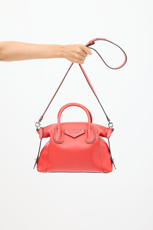 Givenchy Red Leather Small Antigona Bag