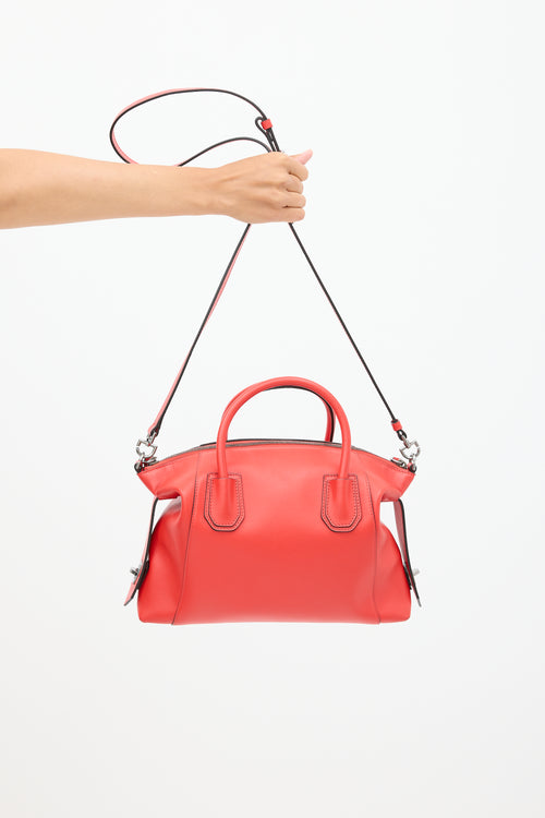 Givenchy Red Leather Small Antigona Bag