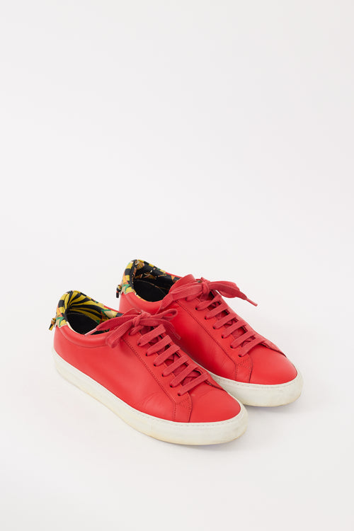 Givenchy Red 
Multicolour Leather Urban Street Low Sneaker