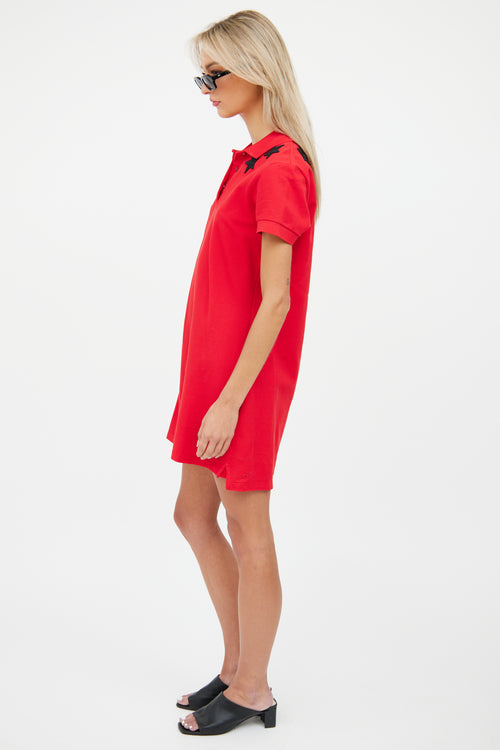 Givenchy Red 
Black Star Polo Dress