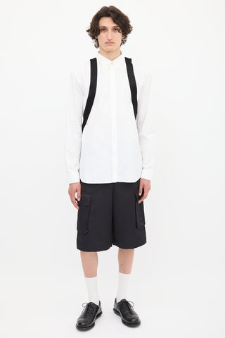 Givenchy White 
Black Strap Shirt