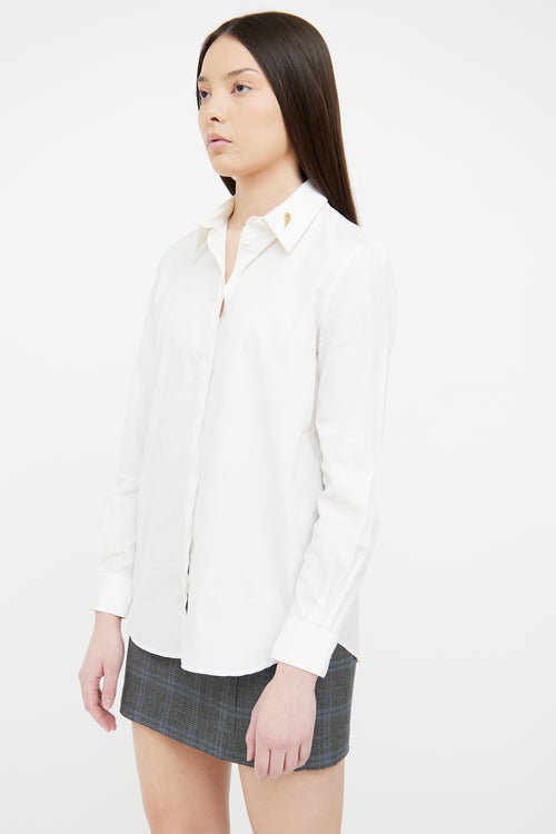 Givenchy White Cotton Button Up Shirt