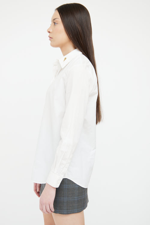 Givenchy White Cotton Button Up Shirt