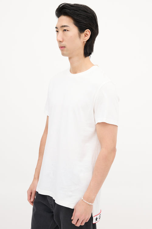 Givenchy White Logo Hem T-Shirt