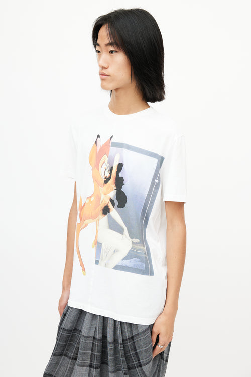 Givenchy White 
Multicolour Bambi T-Shirt