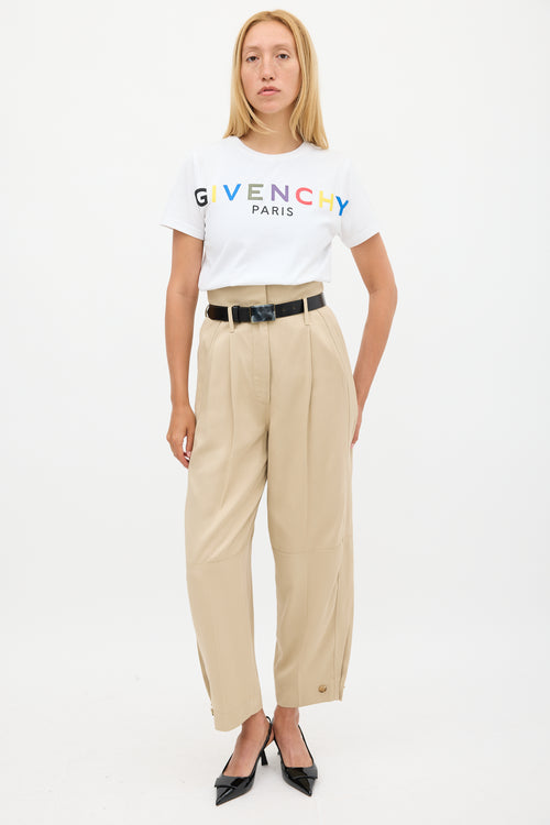 Givenchy White 
Multicolour Rubber Logo T-Shirt