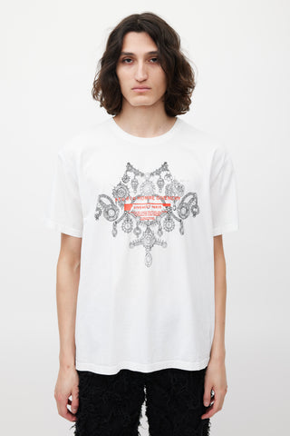 Givenchy White 
Multicolour Studio Homme T-Shirt