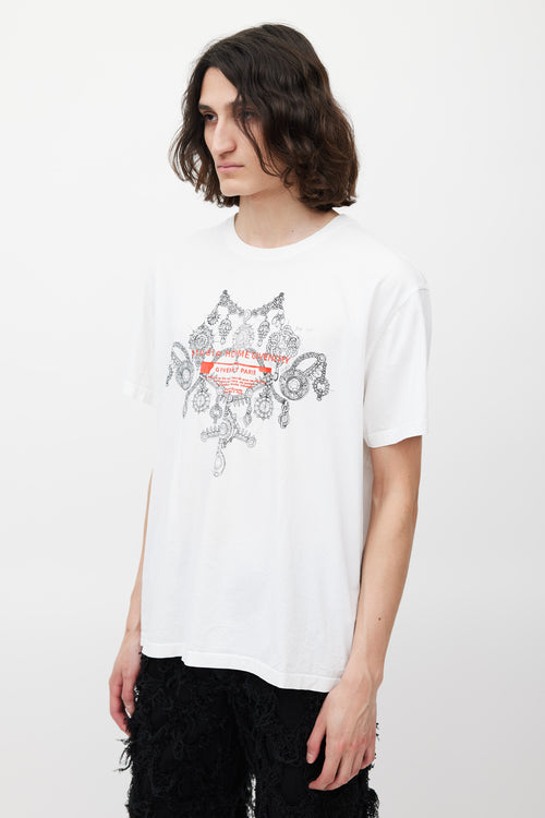 Givenchy White 
Multicolour Studio Homme T-Shirt