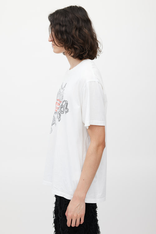 Givenchy White 
Multicolour Studio Homme T-Shirt