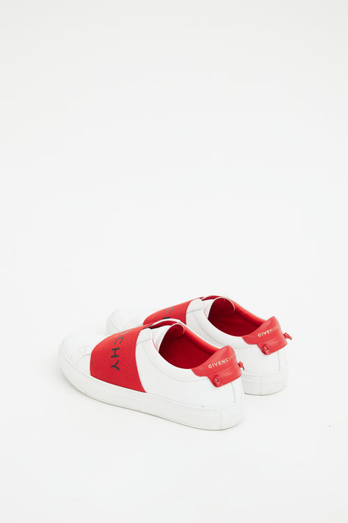 Givenchy White 
Red Elastic Logo Sneaker