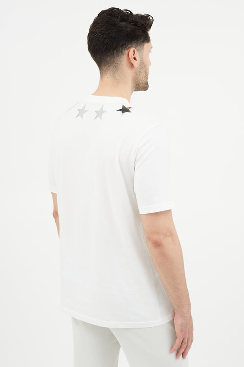 Givenchy White 
Silver Star T-Shirt