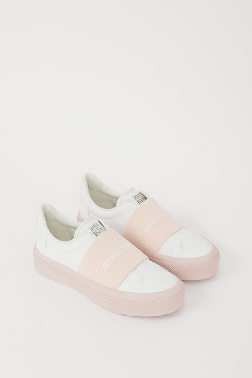 Givenchy White 
Pink Leather City Sport Sneaker