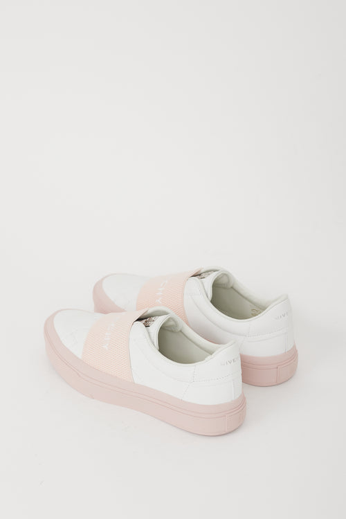 Givenchy White 
Pink Leather City Sport Sneaker