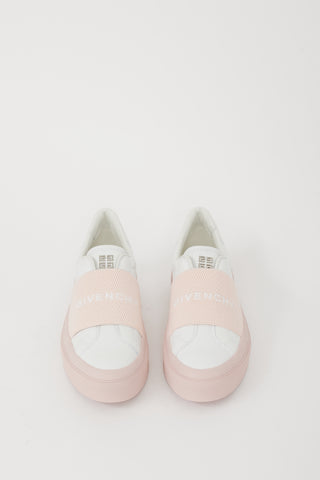 Givenchy White 
Pink Leather City Sport Sneaker