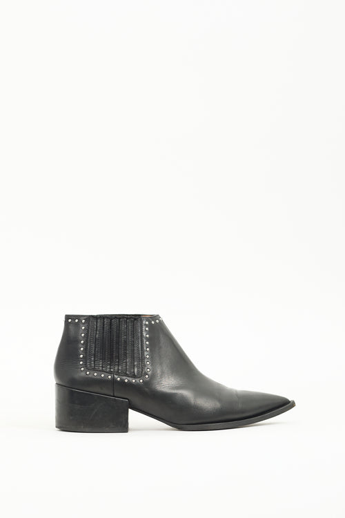 Givenchy Black Leather Stud Chelsea Boot