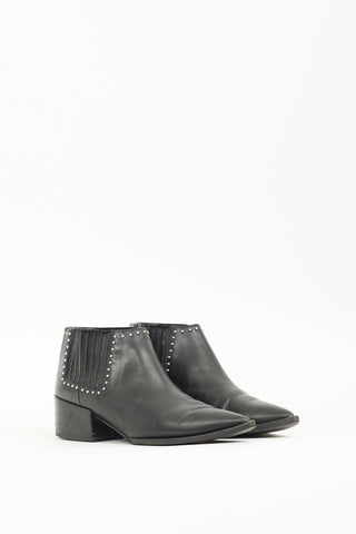 Givenchy Black Leather Stud Chelsea Boot