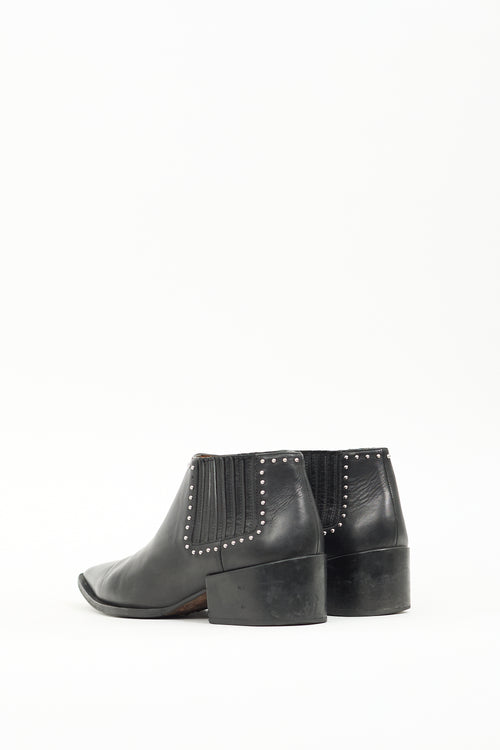 Givenchy Black Leather Stud Chelsea Boot