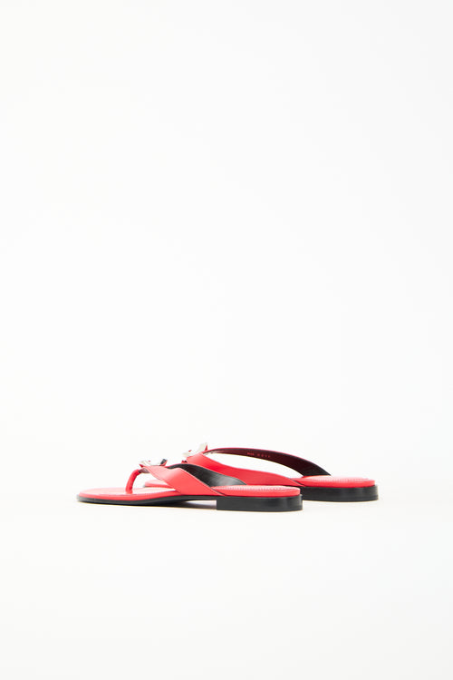 Givenchy Leather G Chain Flip Flop