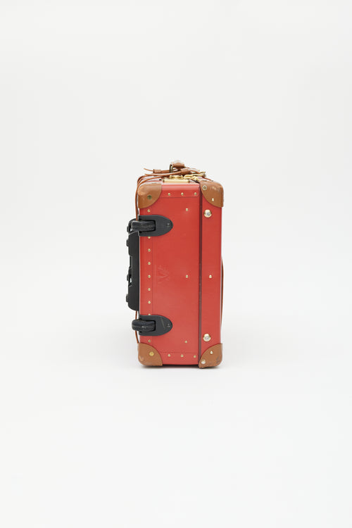 Globe-Trotter Centenary Red 
Brown Leather Medium Check-In Suitcase