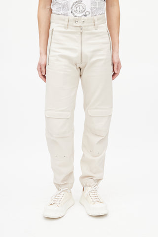 GmbH Beige Zip Cargo Trouser