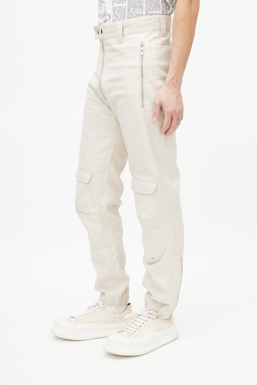 GmbH Beige Zip Cargo Trouser