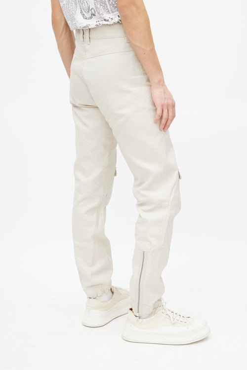 GmbH Beige Zip Cargo Trouser