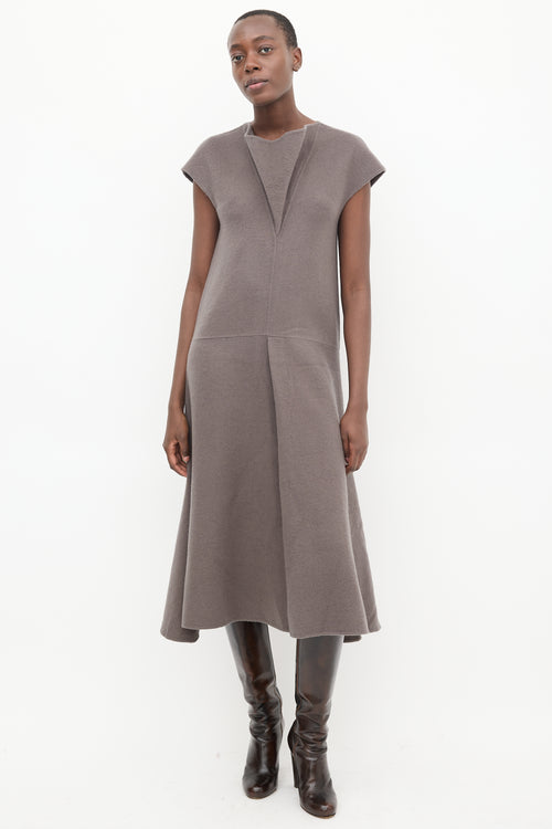 Goen.J Grey Wool Flared Dress