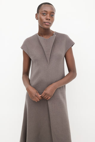 Goen.J Grey Wool Flared Dress