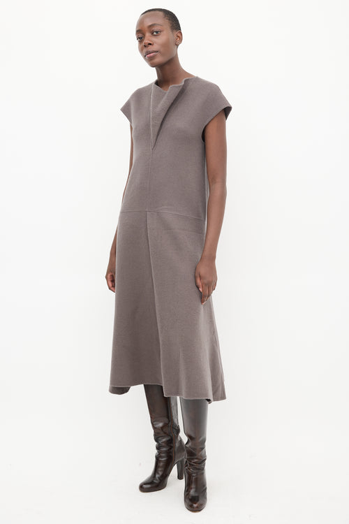 Goen.J Grey Wool Flared Dress