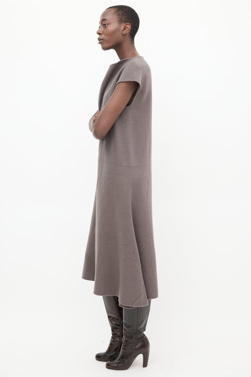 Goen.J Grey Wool Flared Dress