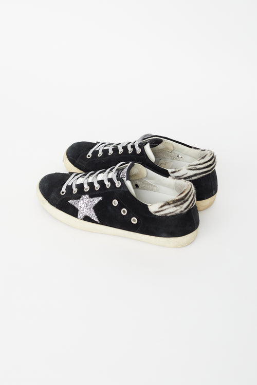 Golden Goose Black Suede Superstar Sneaker