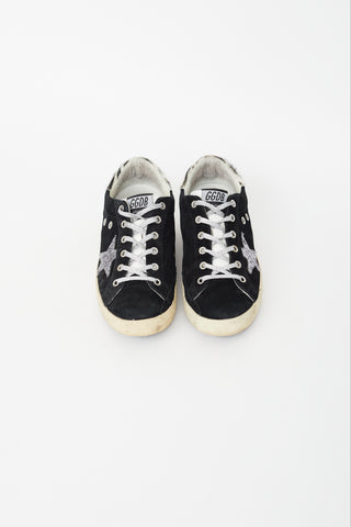 Golden Goose Black Suede Superstar Sneaker