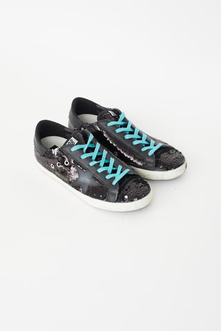 Golden Goose Black Superstar Sequin Sneaker