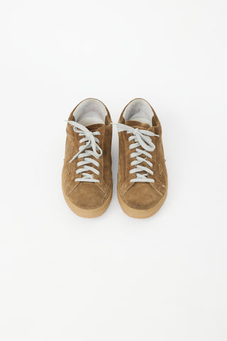 Golden Goose Brown 
Grey Suede Superstar Sneaker