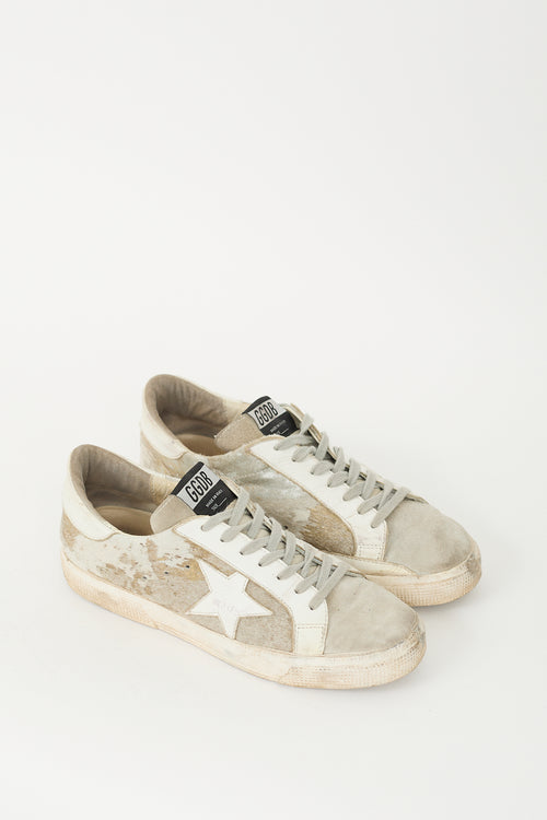 Golden Goose Grey 
White Hair 
Suede May Sneaker