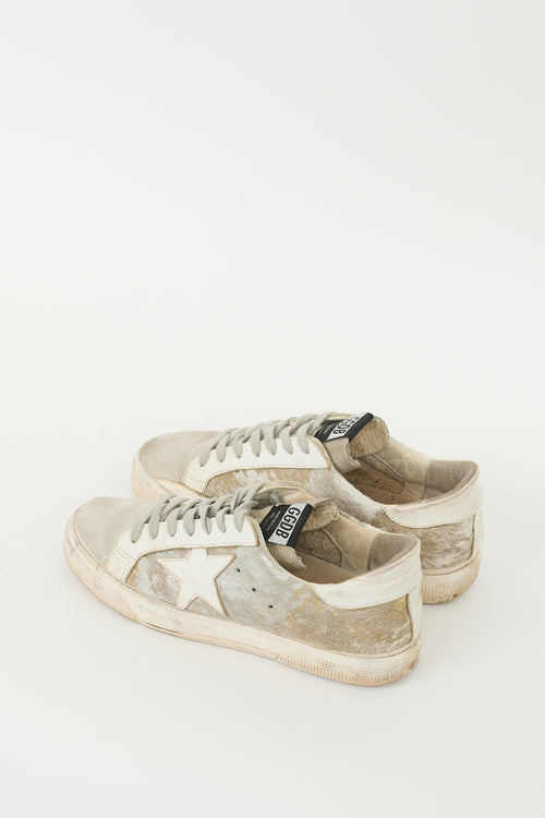 Golden Goose Grey 
White Hair 
Suede May Sneaker