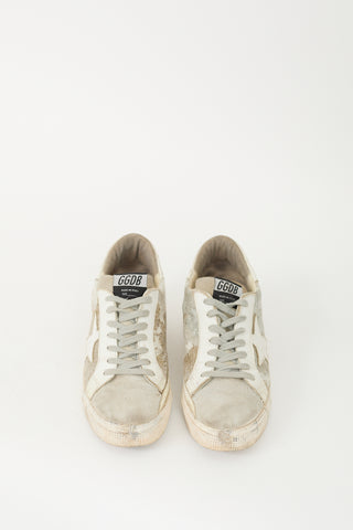 Golden Goose Grey 
White Hair 
Suede May Sneaker