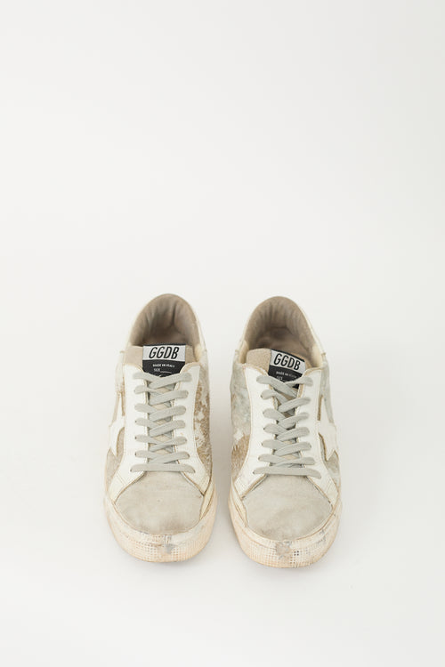 Golden Goose Grey 
White Hair 
Suede May Sneaker