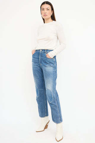 Golden Goose Medium Wash Patched Kim Jeans