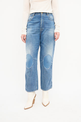 Golden Goose Medium Wash Patched Kim Jeans