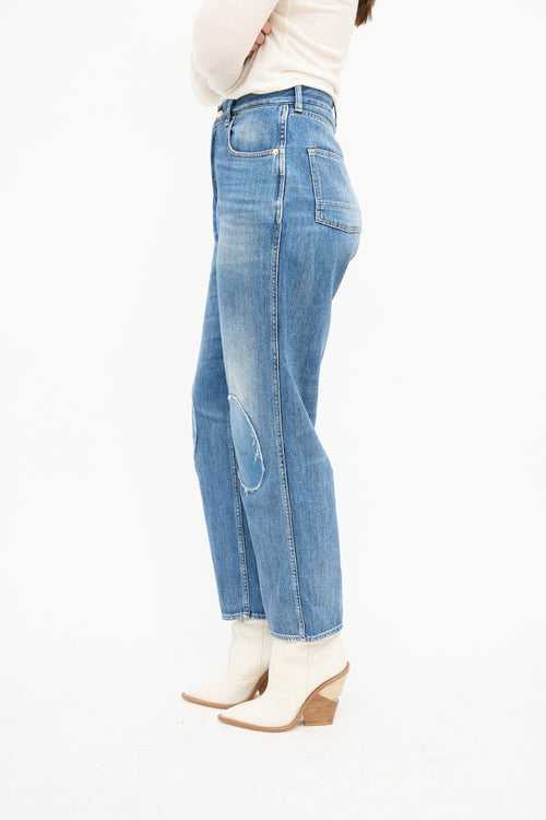 Golden Goose Medium Wash Patched Kim Jeans