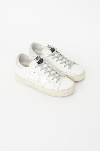 Golden Goose White 
Silver Leather Superstar Sneaker