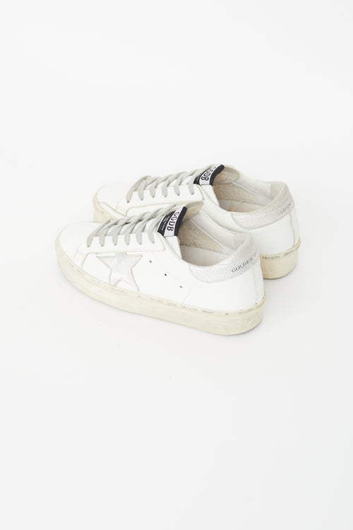 Golden Goose White 
Silver Leather Superstar Sneaker