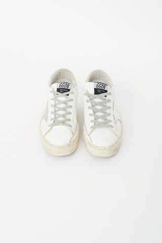 Golden Goose White 
Silver Leather Superstar Sneaker