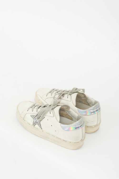 Golden Goose White Leather Hi Star Platform Sneaker