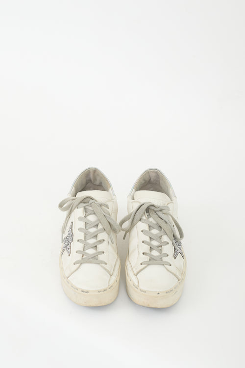 Golden Goose White Leather Hi Star Platform Sneaker