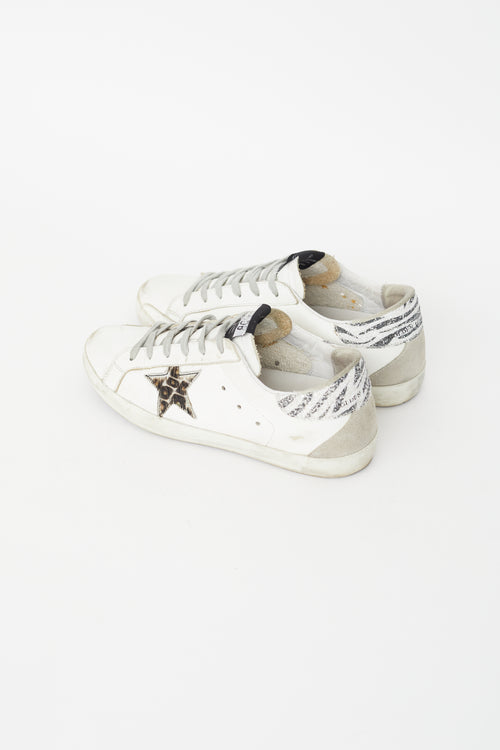 Golden Goose White Leather Superstar Sneaker